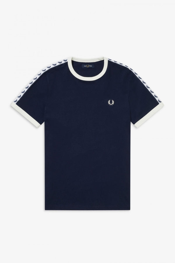 T-shirt Uomo con nastro iconico M6347 Blu FRED PERRY- Francavilla Moda